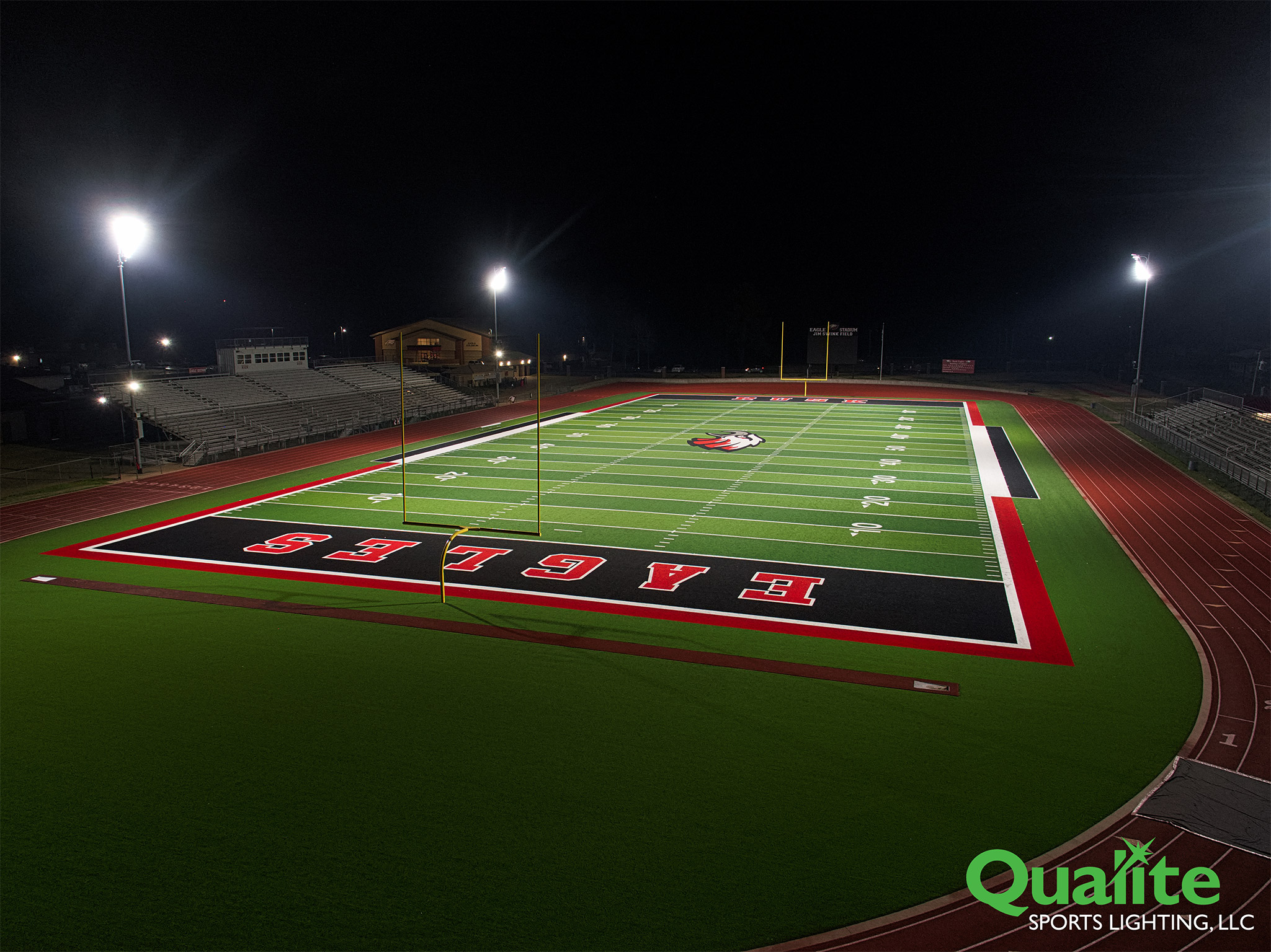 Rusk High School Eagle Stadium – Rusk, Texas – Qualite Sports Lighting